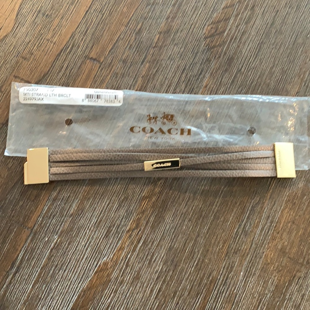 Coach multi-strand leather bracelet
